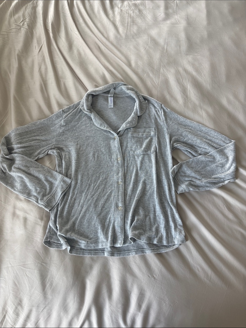 Grey longsleeve women’s pajama shirt